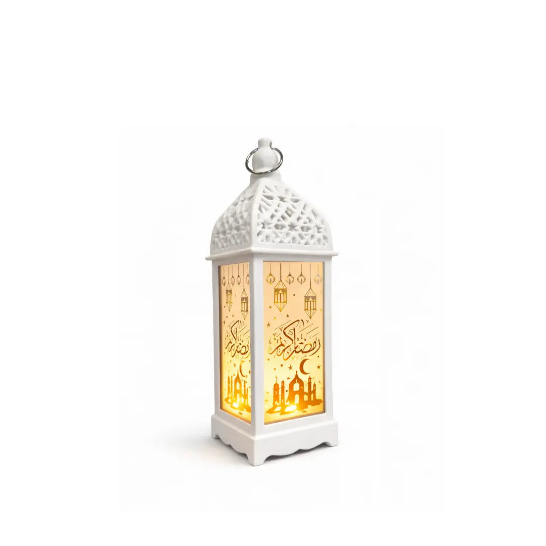 Lanterne lumineuse Ramadan Kareem blanche
