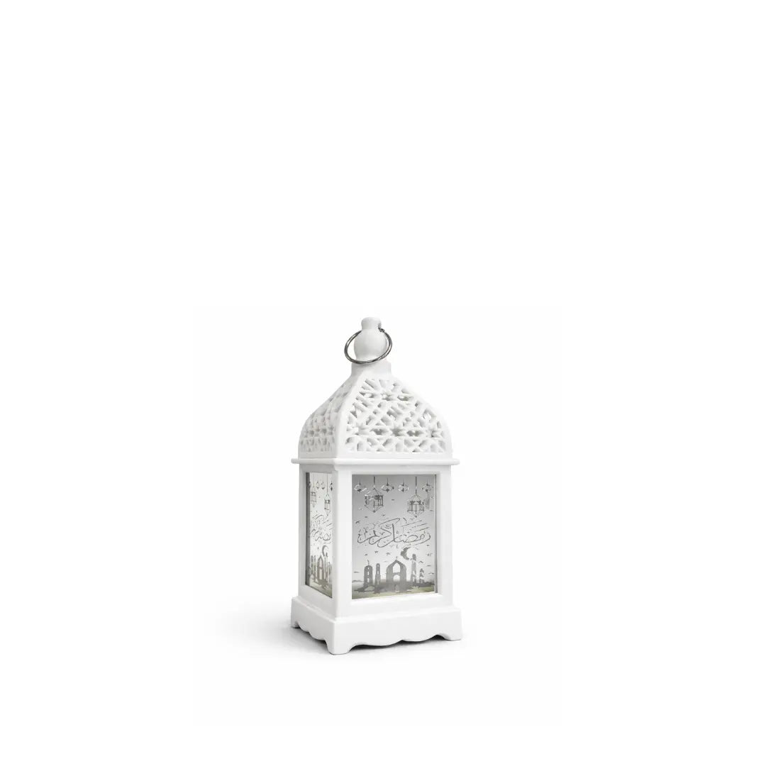 Lanterne lumineuse Ramadan Kareem blanche