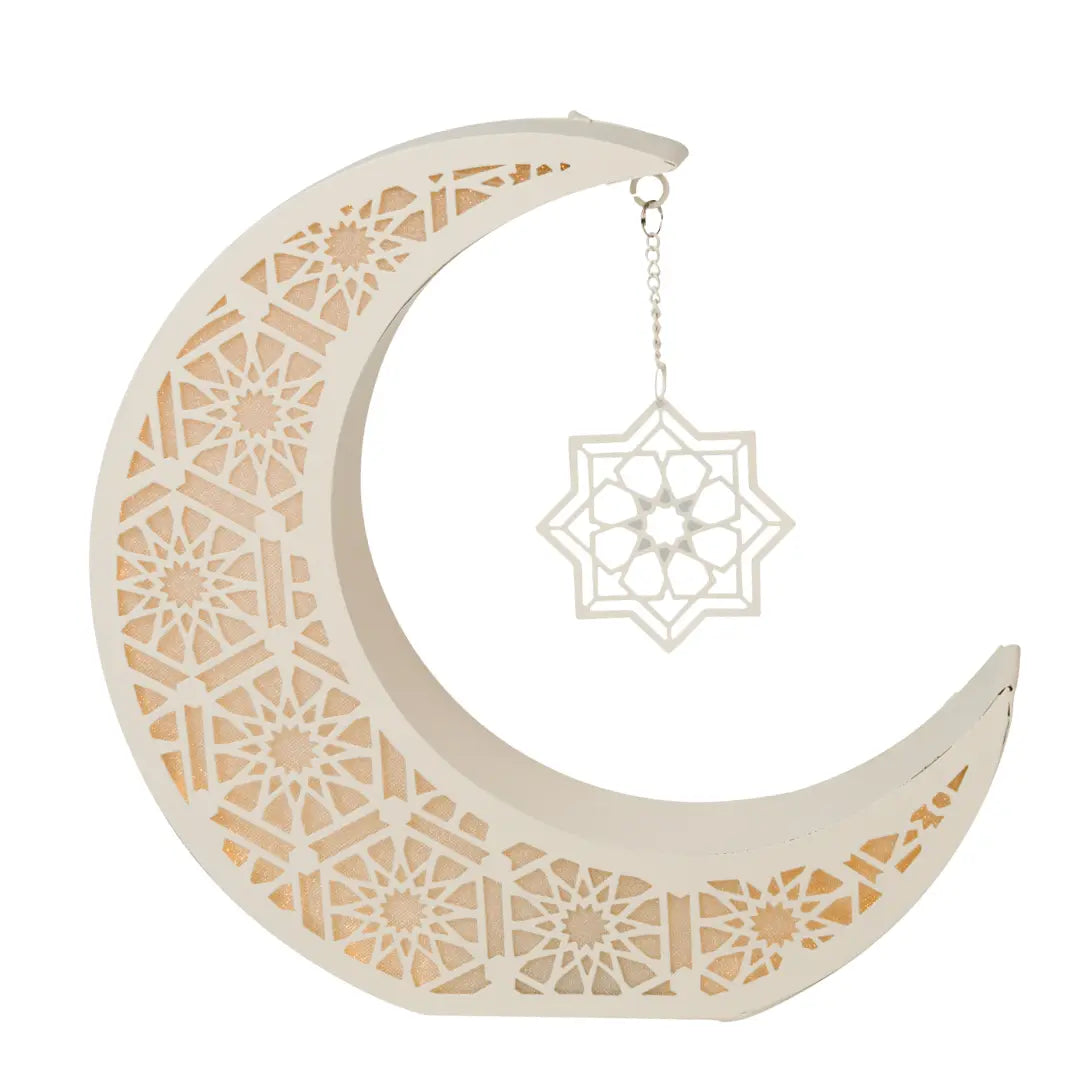 Décoration lumineuse Ramadan Hilal beige