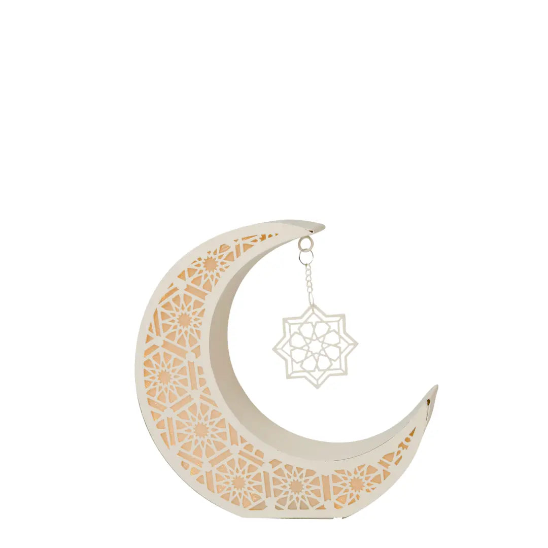 Décoration lumineuse Ramadan Hilal beige