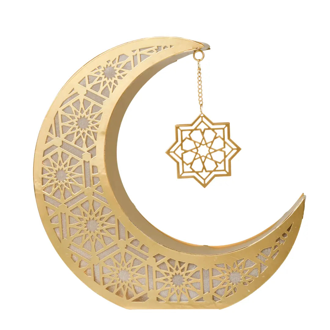 Décoration lumineuse Ramadan Hilal Doré