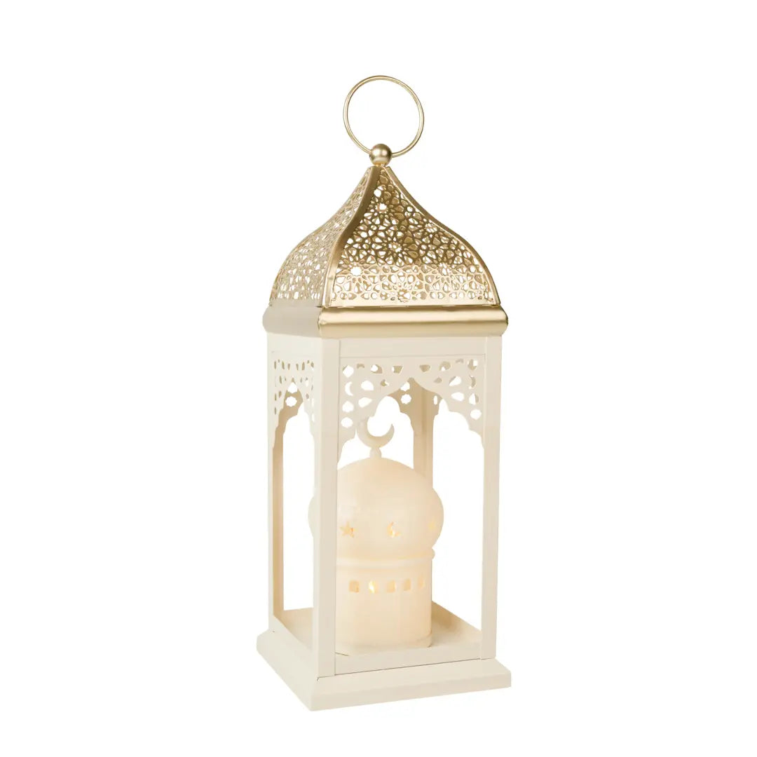 Lanterne lumineuse Layali crème