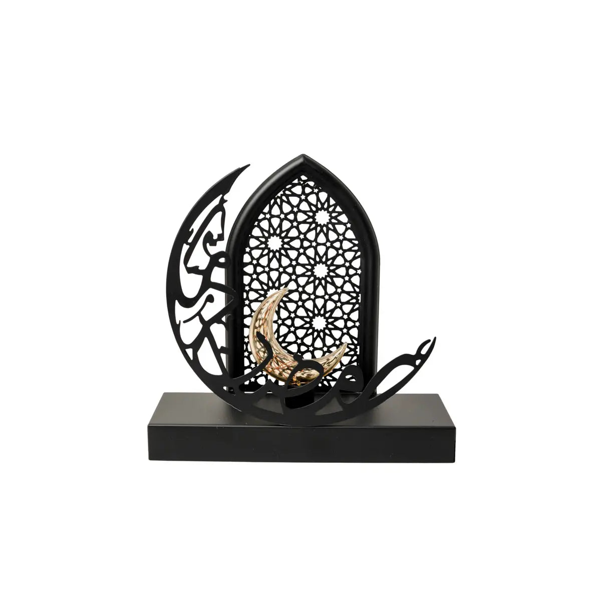 Lanterne lumineuse LED noire Ramadan Kareem