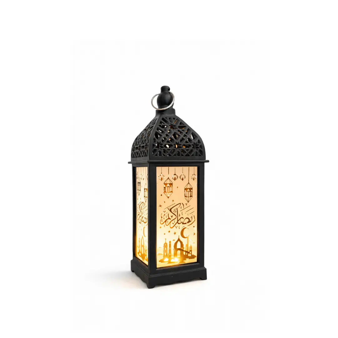 Lanterne lumineuse noire Ramadan Kareem