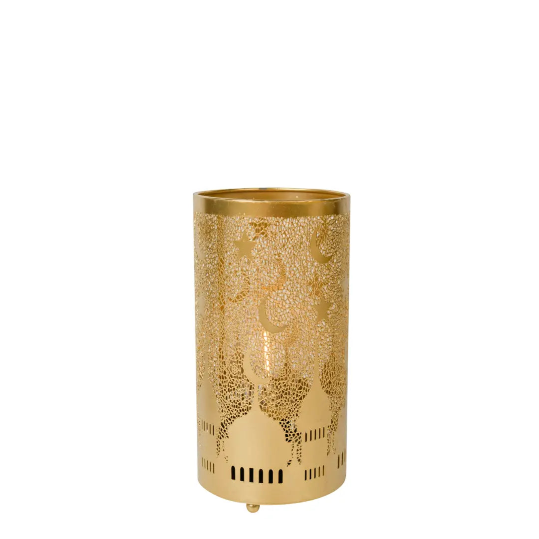 Lanterne lumineuse Rawda Ombre Or