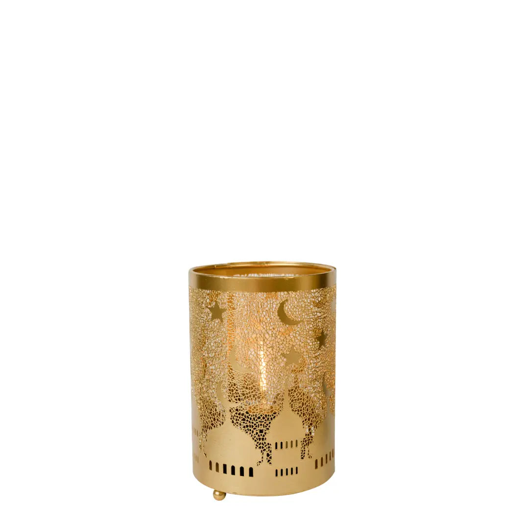 Lanterne lumineuse Rawda Ombre Or