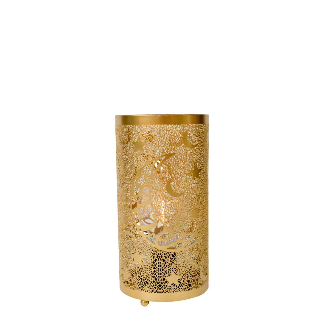 Lanterne lumineuse Rawda lune or