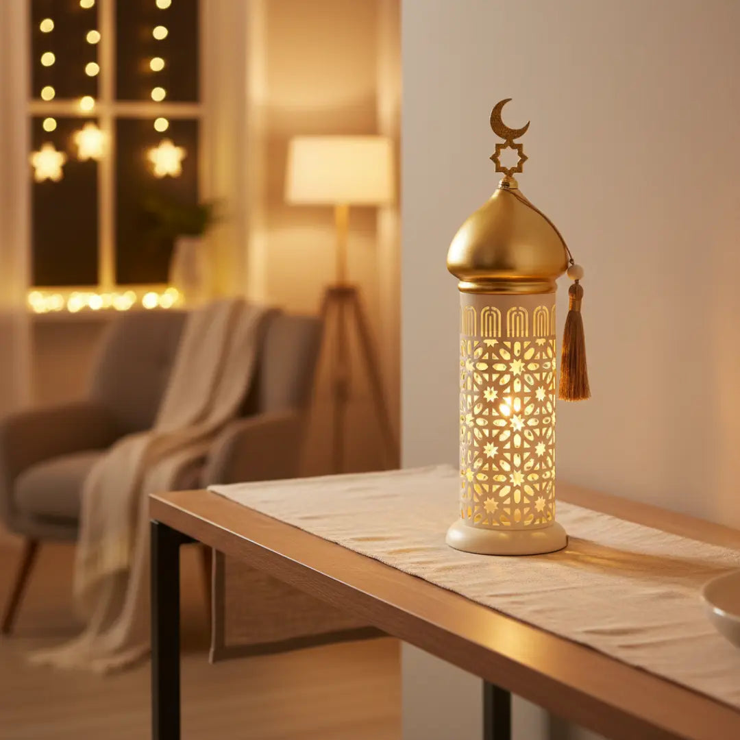 Lanterne lumineuse Ramadan Zayn crème
