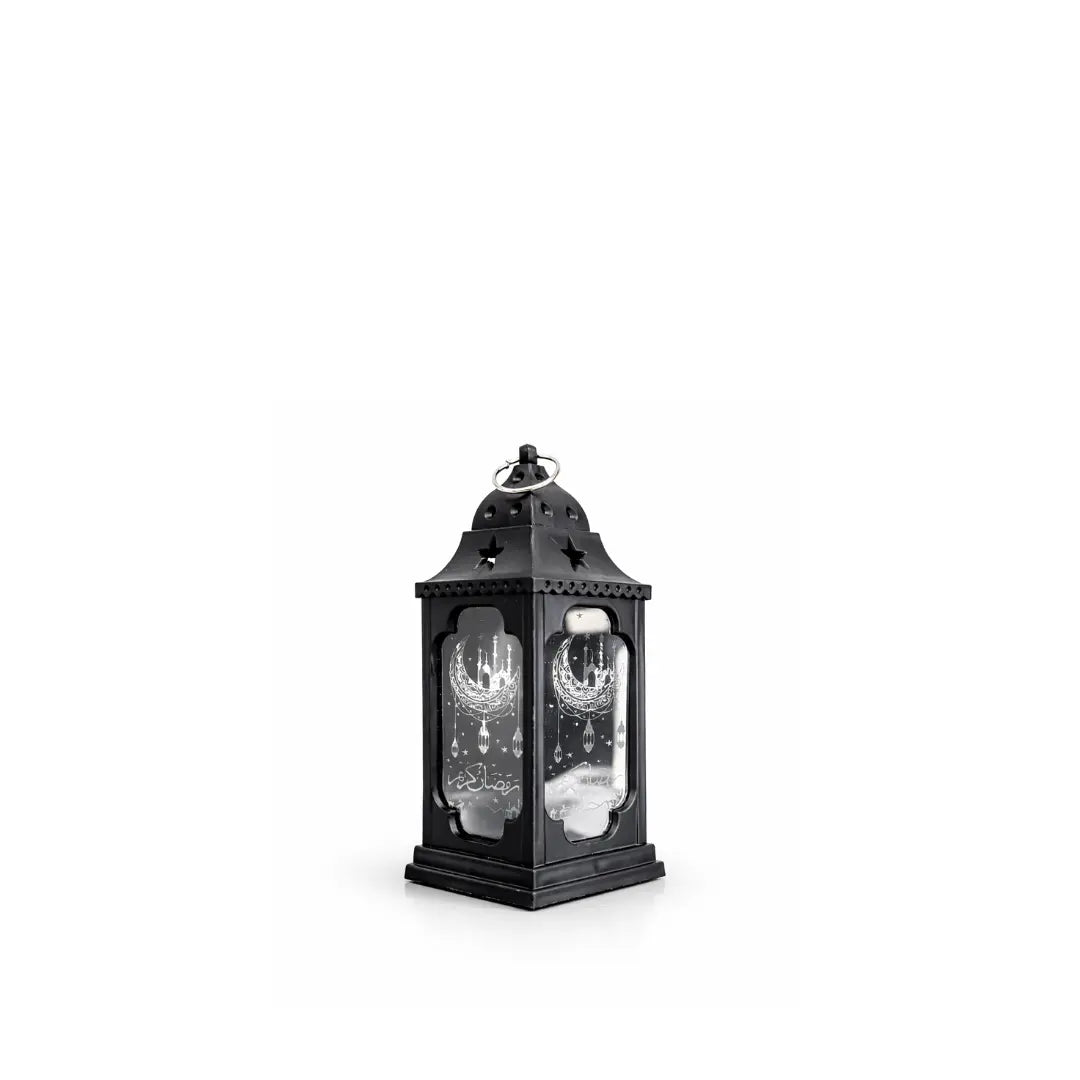 Lanterne lumineuse de table noire