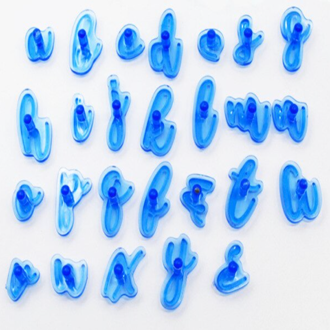 Tampons empreintes lettres Sweet minuscules 26 pièces