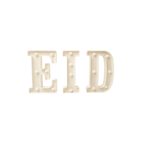 Lettres lumineuses Eid blanches