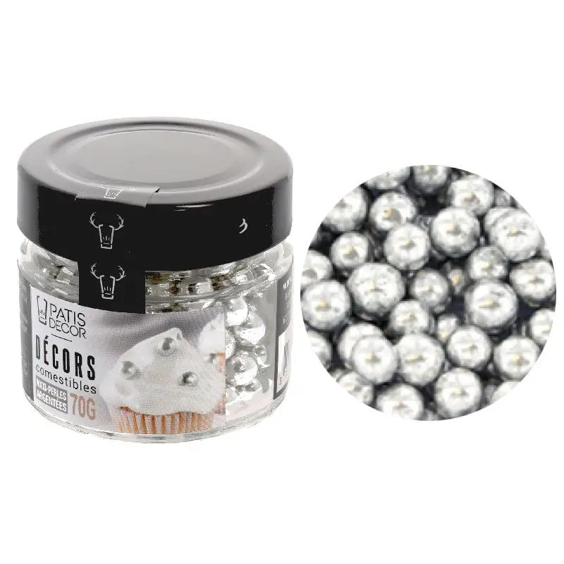 Maxi perles argent 70 g Patisdecor
