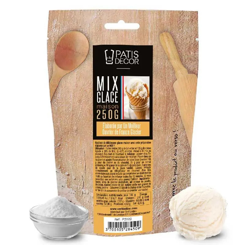 Préparation mix glace maison 250 g Patisdécor