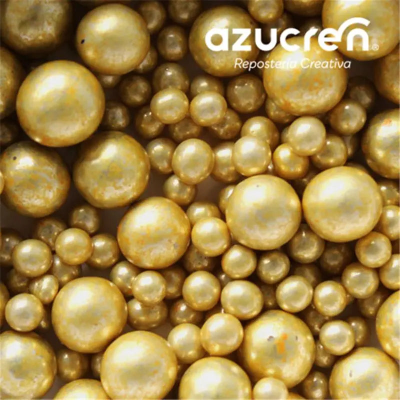 Perles de sucre dorées métallisées 90 g