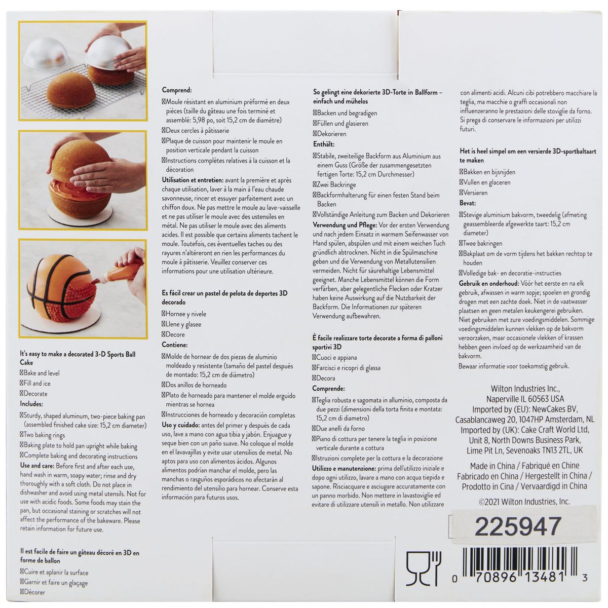 Moules à gâteau ballon lot de 2 Wilton