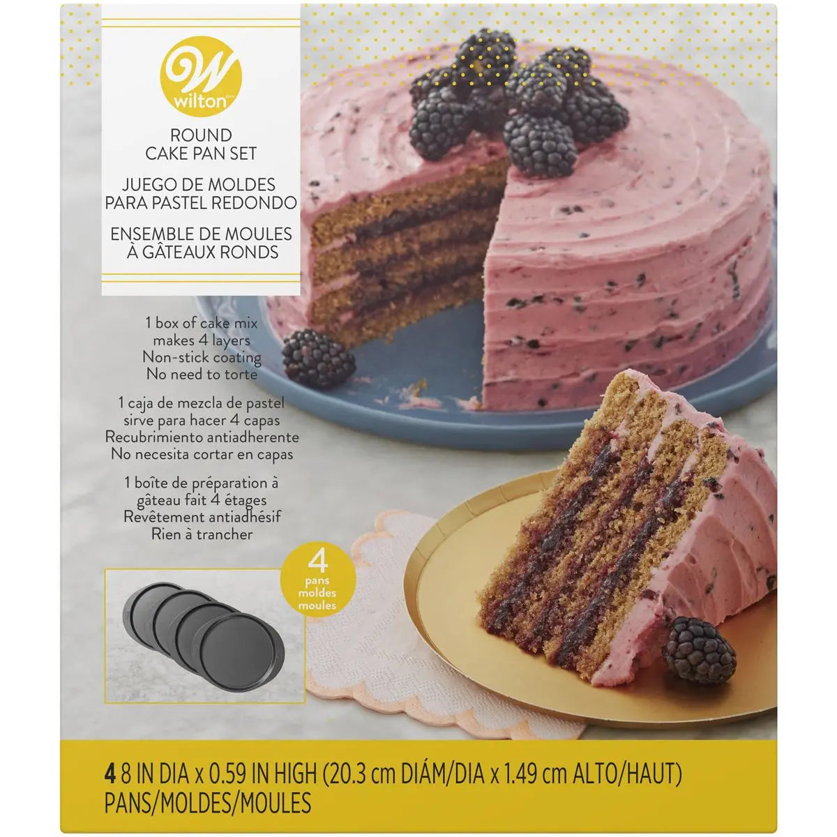 Ensemble de moules à gâteaux ronds Easy Layers Wilton
