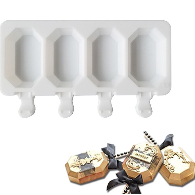 Moule silicone à magnum diamant octogone