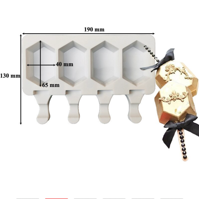 Moule à magnum diamant hexagone