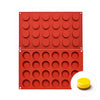 Moule silicone 24 palets Florentin avec 24 empreintes rondes, idéal pour réaliser des palets florentins, entremets individuels, inserts et desserts en forme de palet.