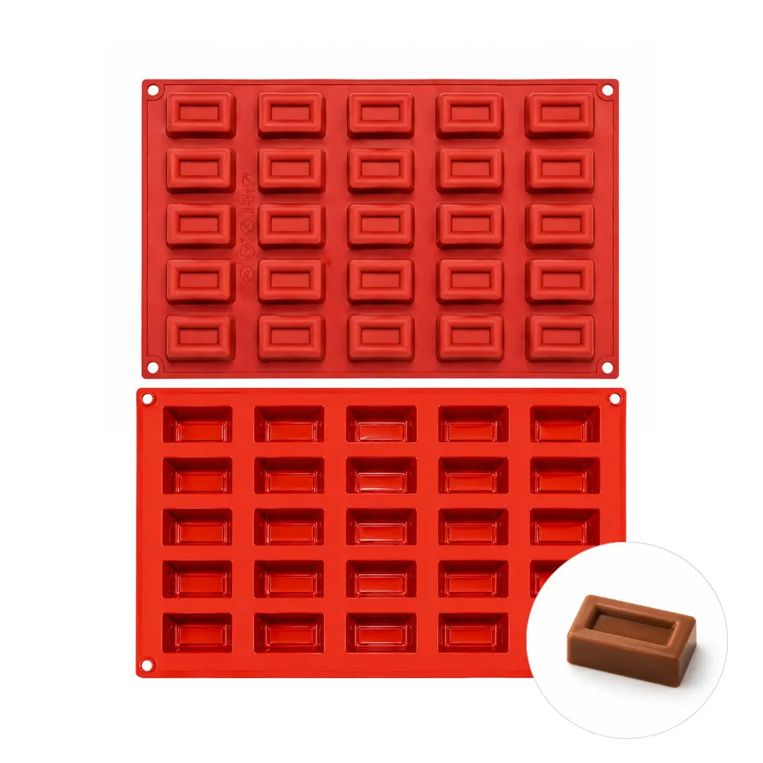 Moule silicone 25 Savarins Rectangles