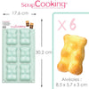 Moule silicone 6 oursons ScrapCooking