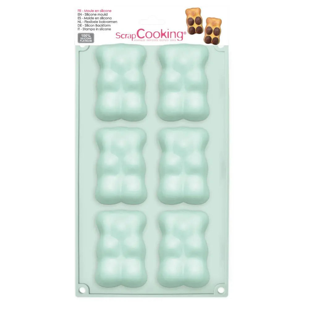 Moule silicone 6 oursons ScrapCooking