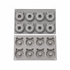 Moule silicone 8 empreintes donuts ourson et chat pour mini entremets, desserts glacés et coques en chocolat.