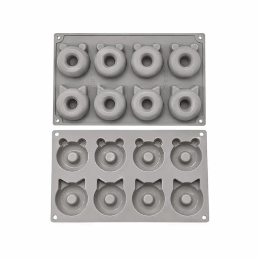 Moule Silicone 8 Donuts Ourson & Chat