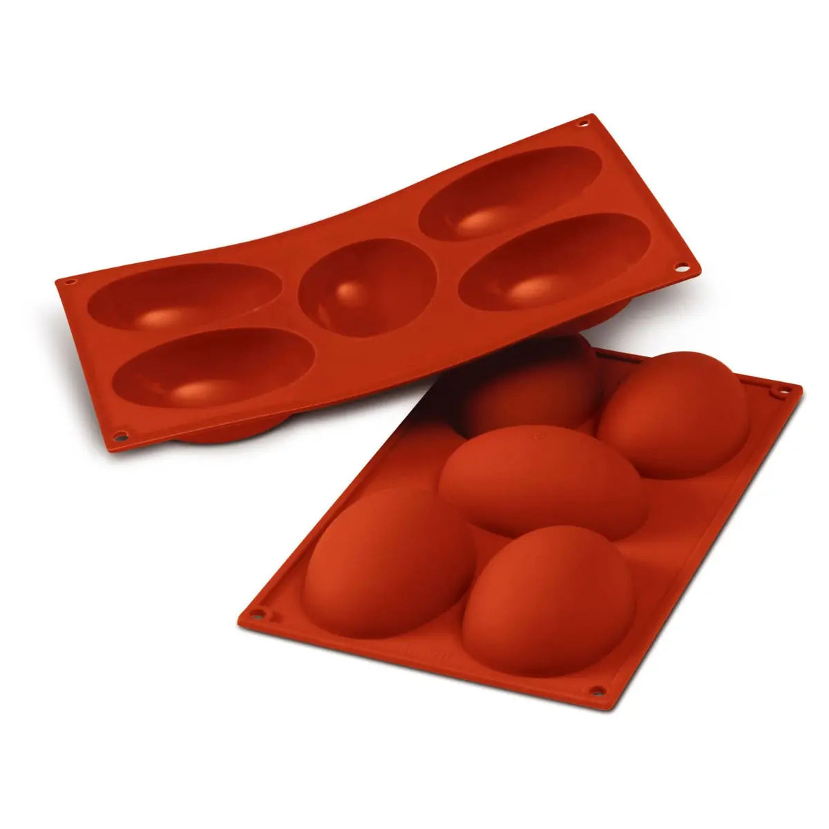 Moule silicone 5 demi-œufs trompe-l'œil