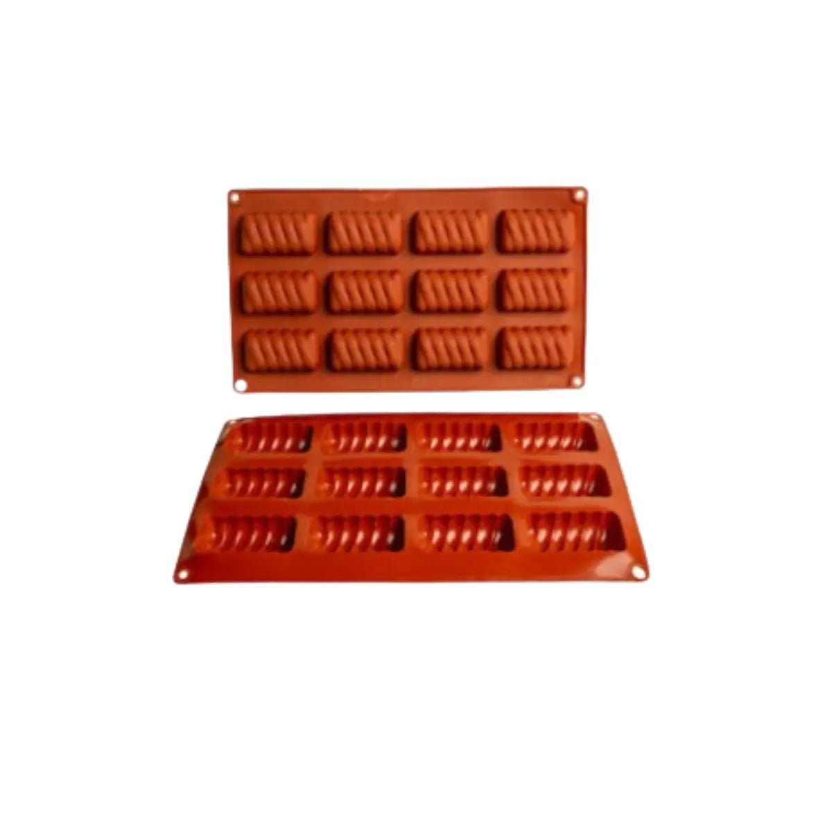 Moule silicone 12 rectangles striés