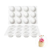 Moule silicone Symphonie 12 empreintes pour mini entremets, desserts glacés, coques en chocolat et mignardises raffinées.