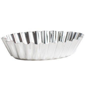 Moules à tartelettes ovales en aluminium x4