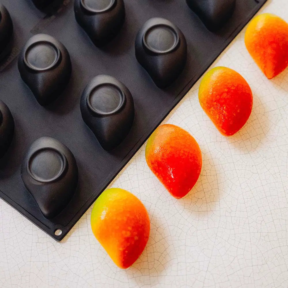 Moule silicone trompe-l'œil mangue by Grolet Pavoni