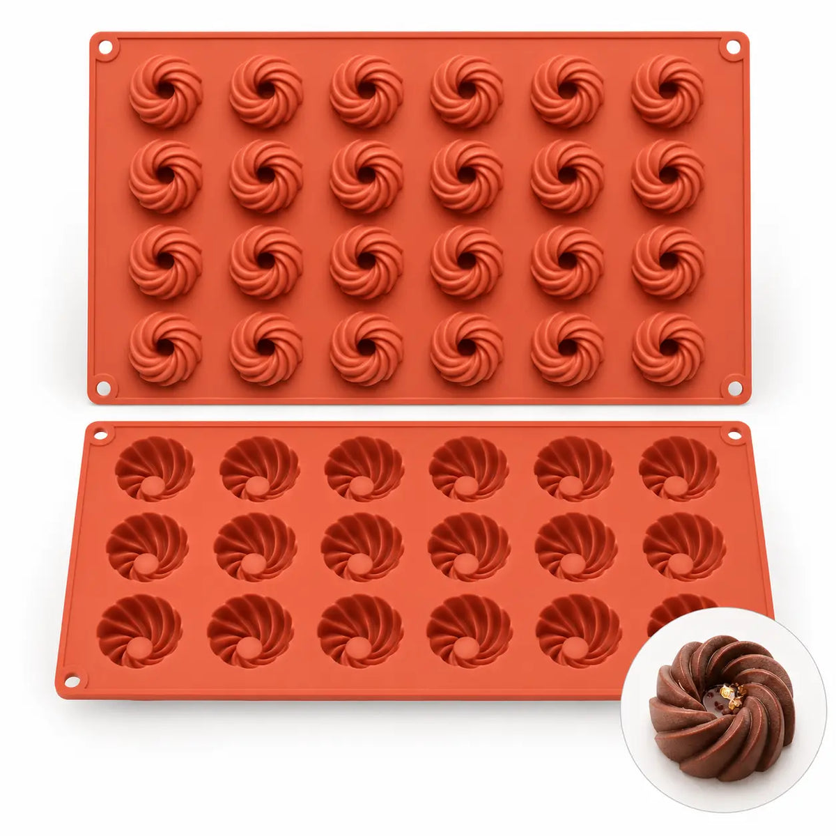 Moule Silicone 24 mini Tourbillons