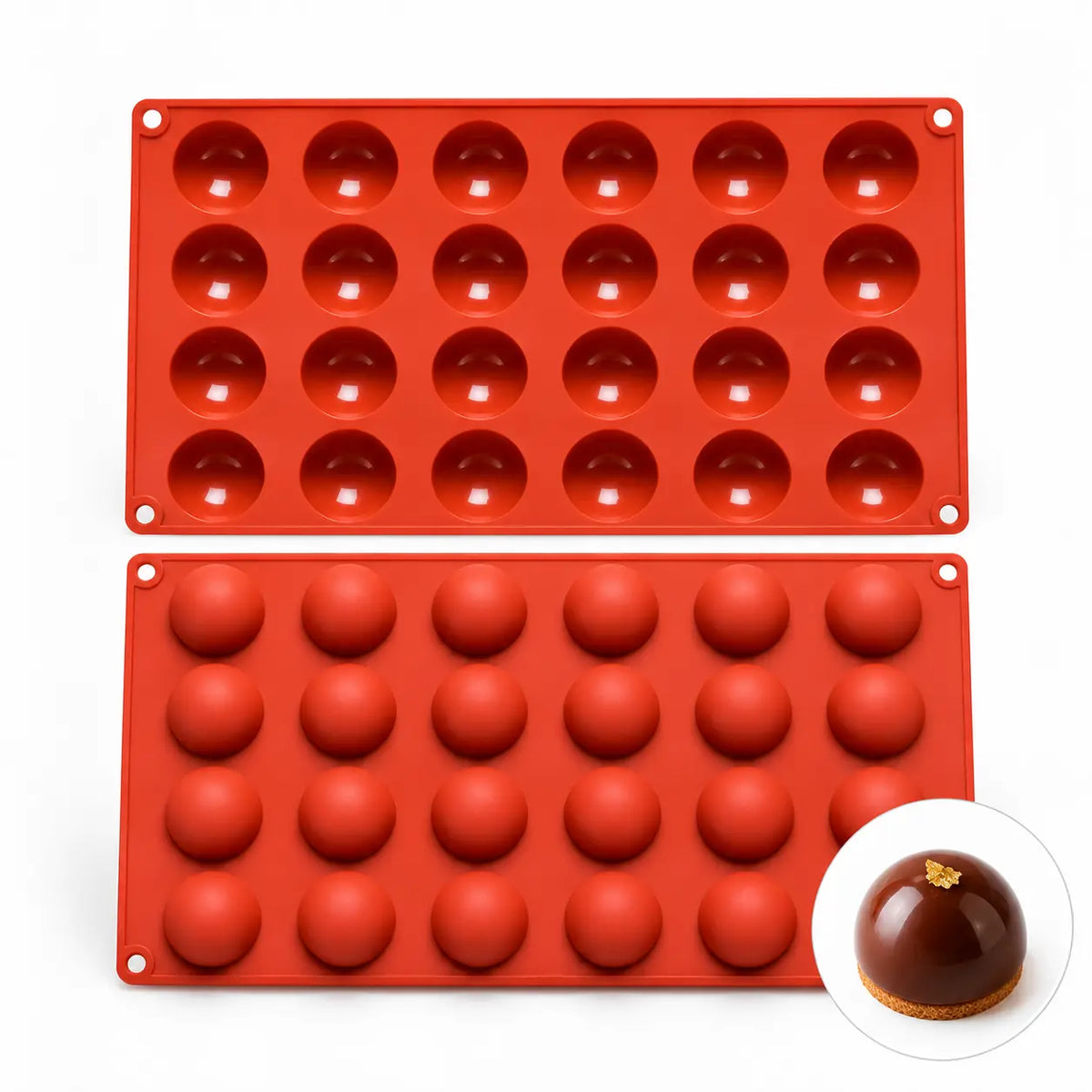 Moule silicone 24 demi-sphères