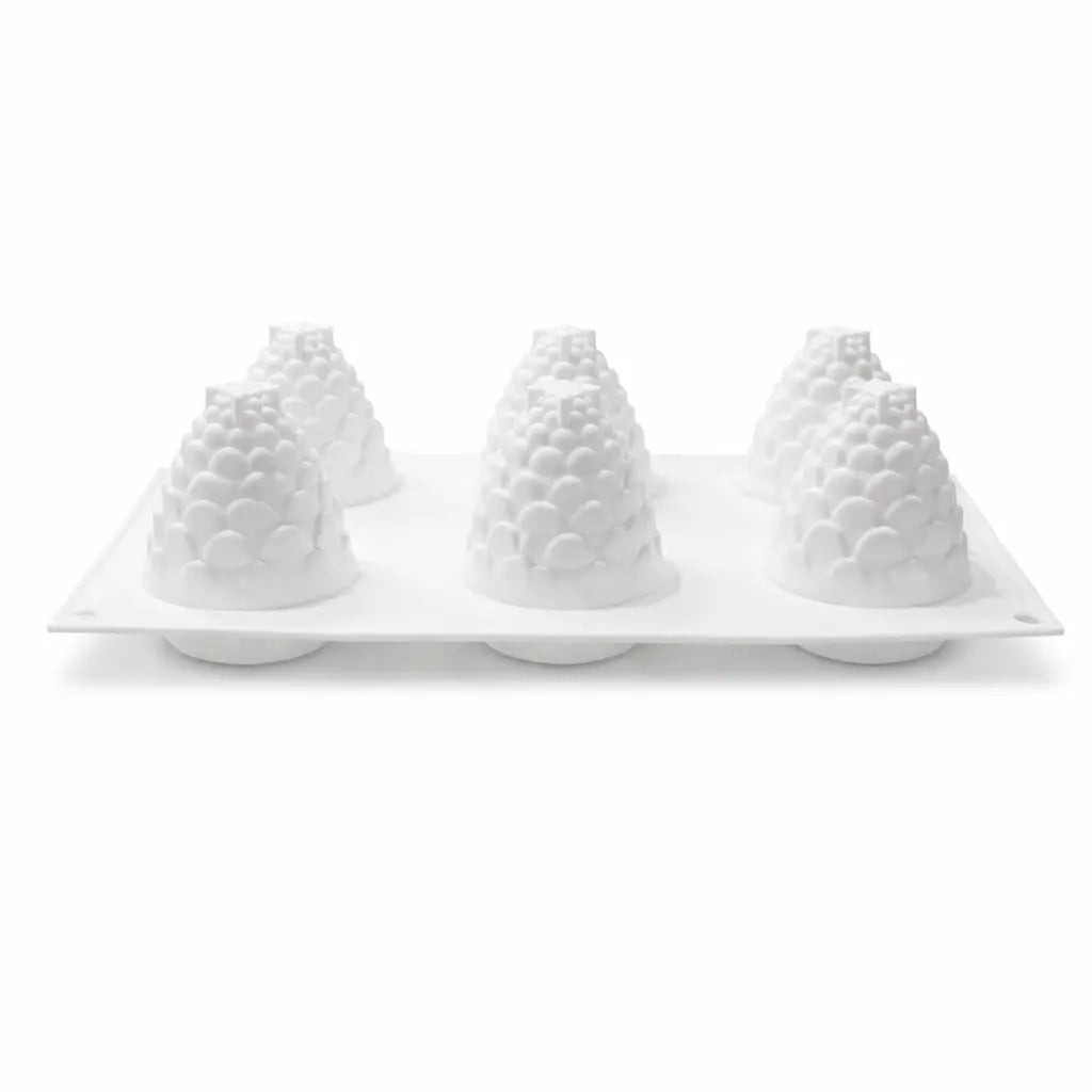 Moule silicone trompe-l'œil 6 pommes de pin