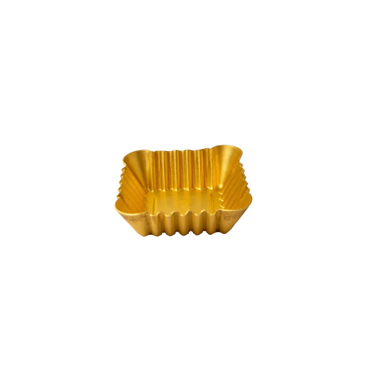 Moules à tartelettes carrés or x6