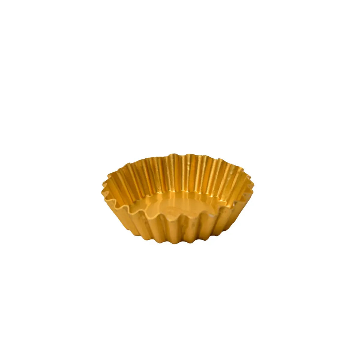 Moules à tartelettes ronds or x6