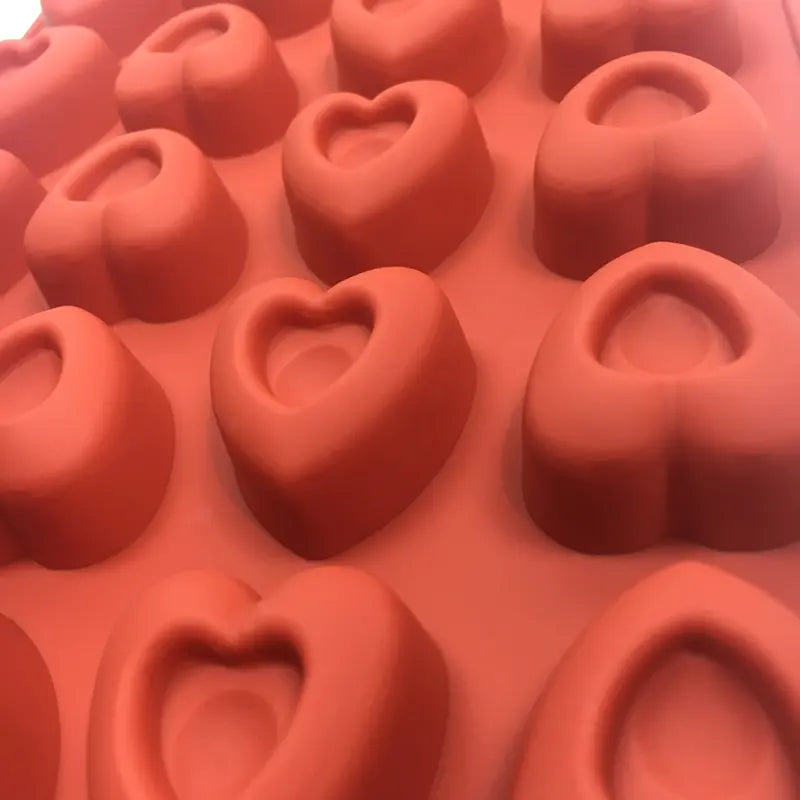 Moule silicone 24 savarins cœurs