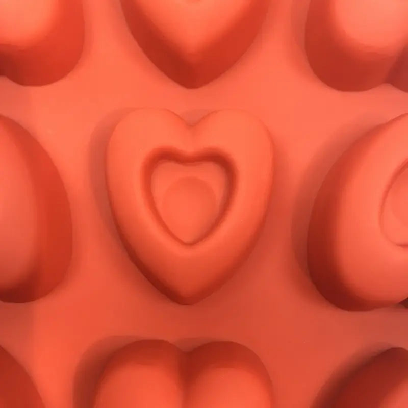 Moule silicone 24 savarins cœurs
