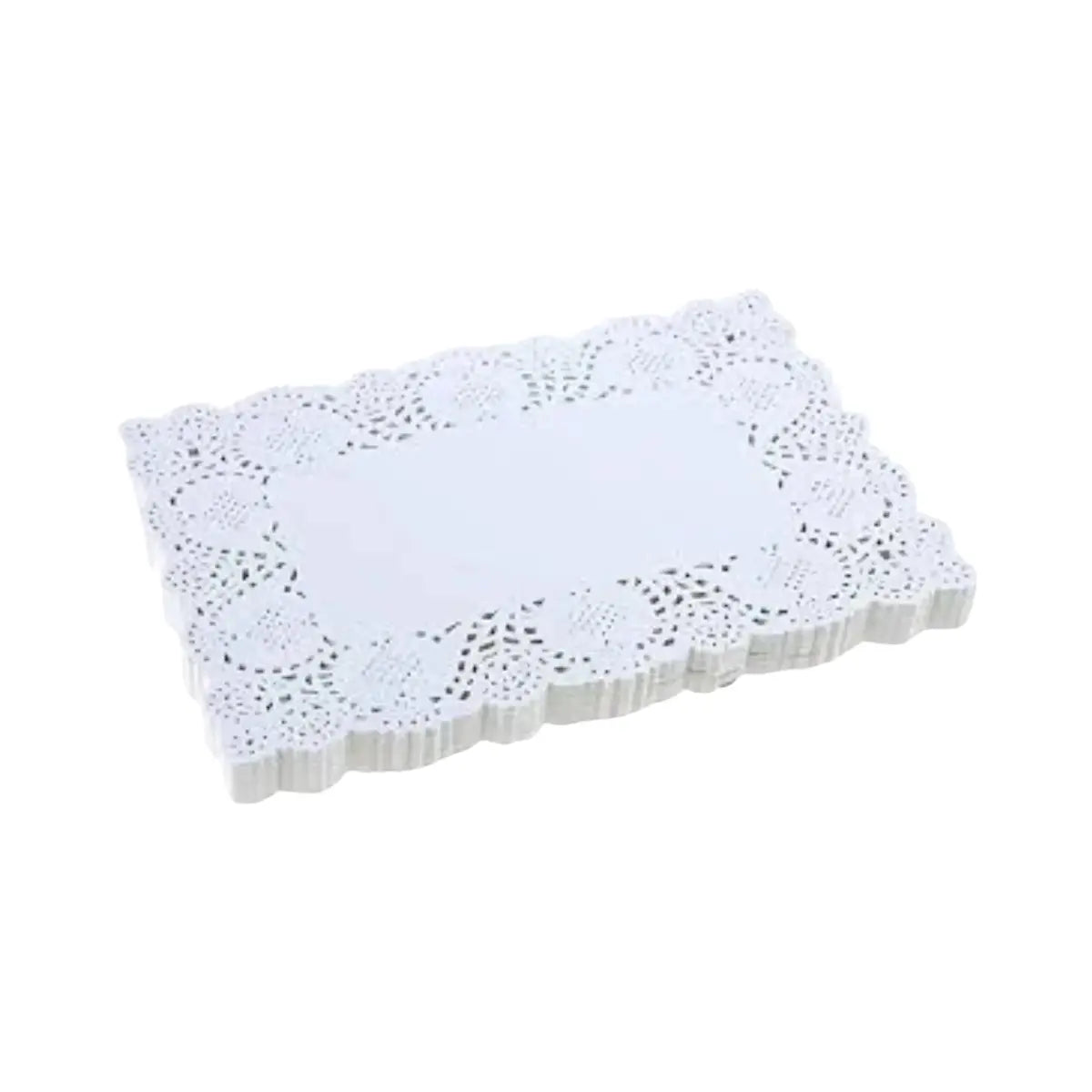 Napperons dentelle rectangle en papier lot de 12