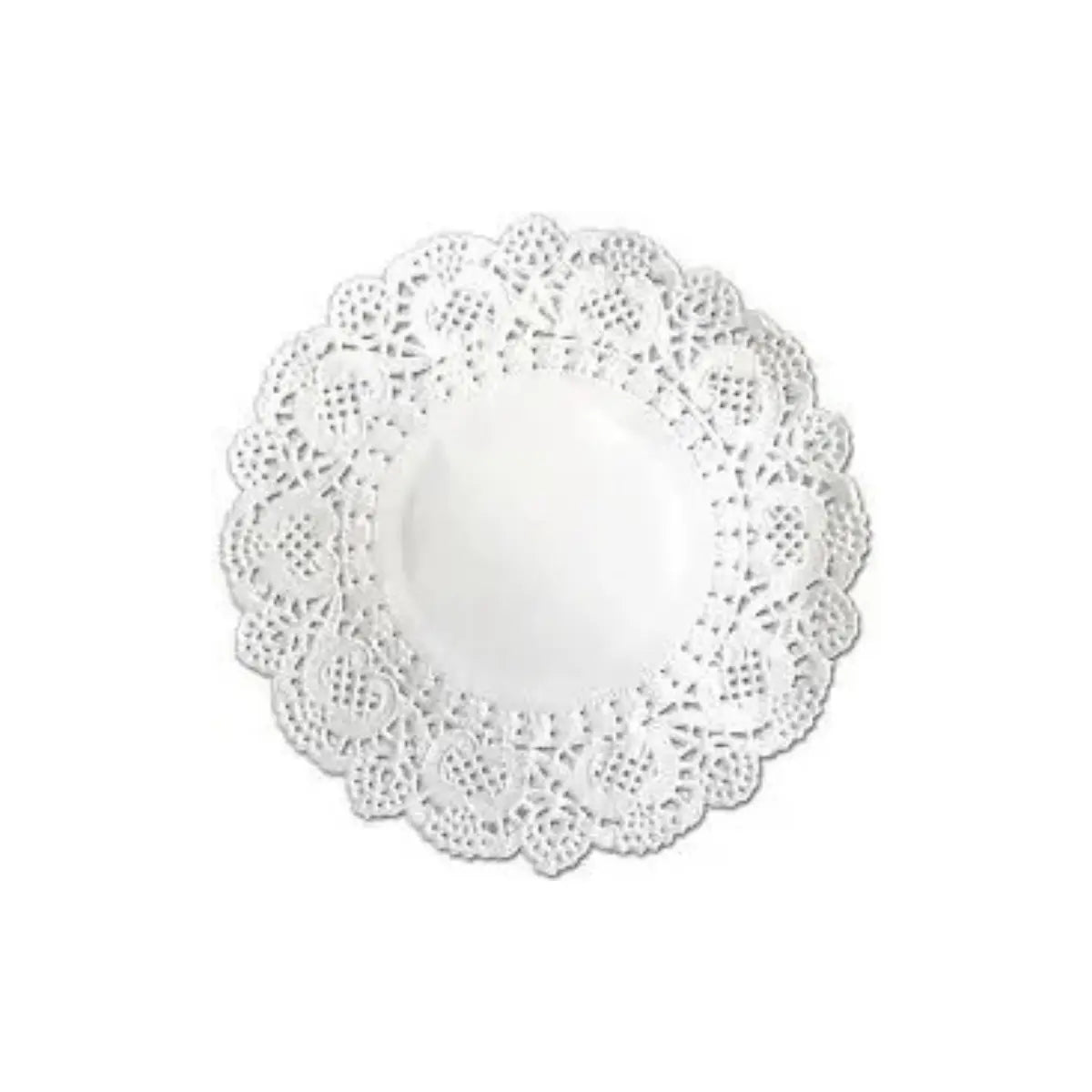 Napperons dentelle ronds en papier blanc lot de 12