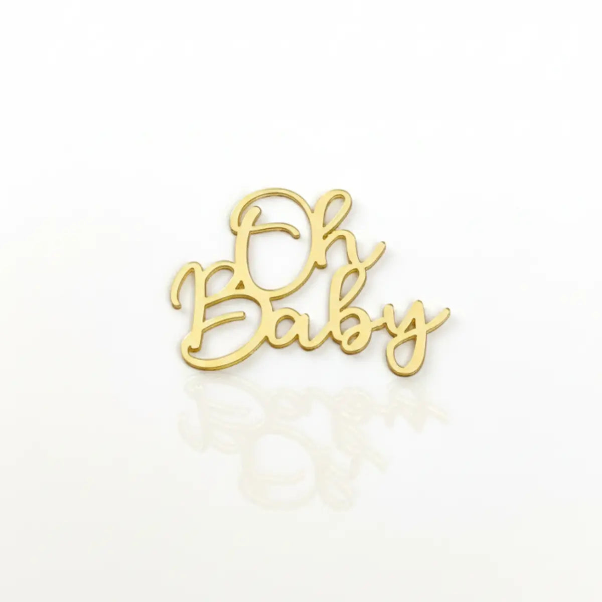 Décors acrylique doré Oh Baby lot de 20
