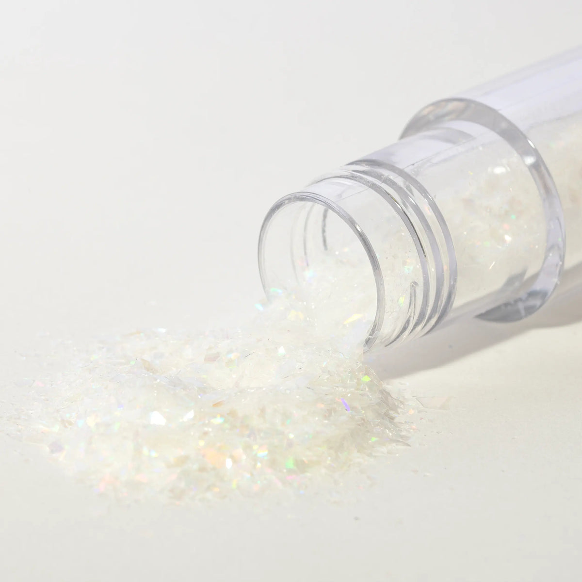 Paillettes en flocons irisées blanc PME