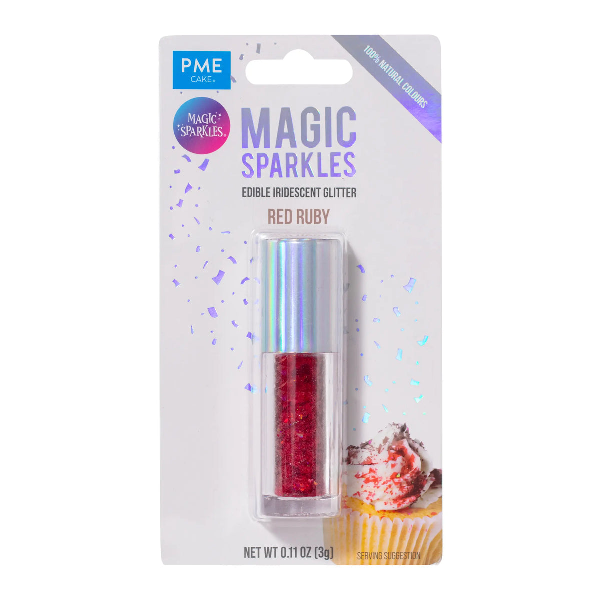 Paillettes en flocons irisées rouge rubis PME