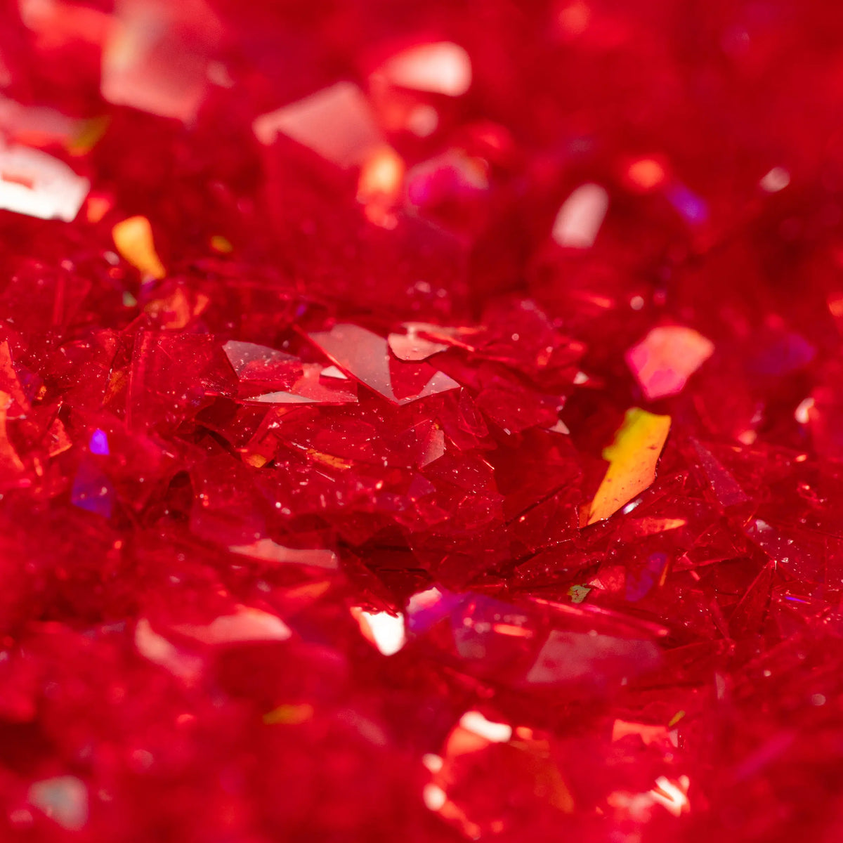 Paillettes en flocons irisées rouge rubis PME