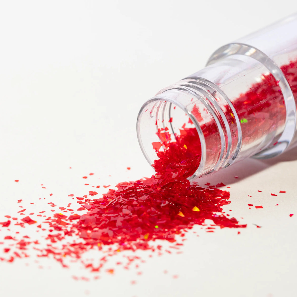 Paillettes en flocons irisées rouge rubis PME