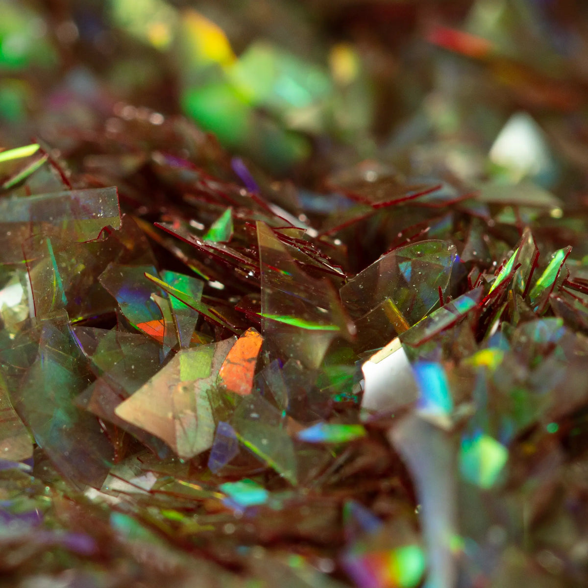 Paillettes en flocons irisées vert émeraude PME