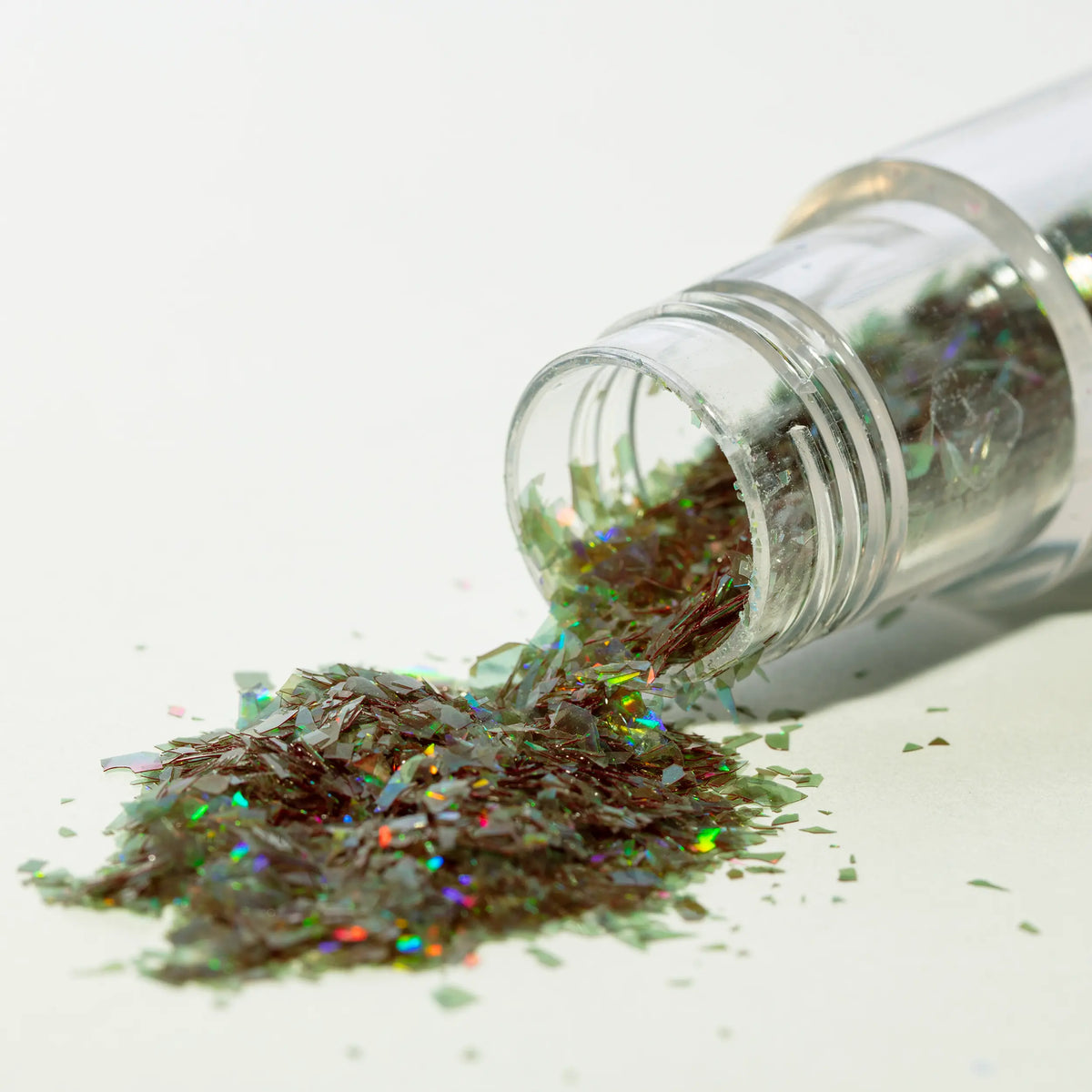 Paillettes en flocons irisées vert émeraude PME
