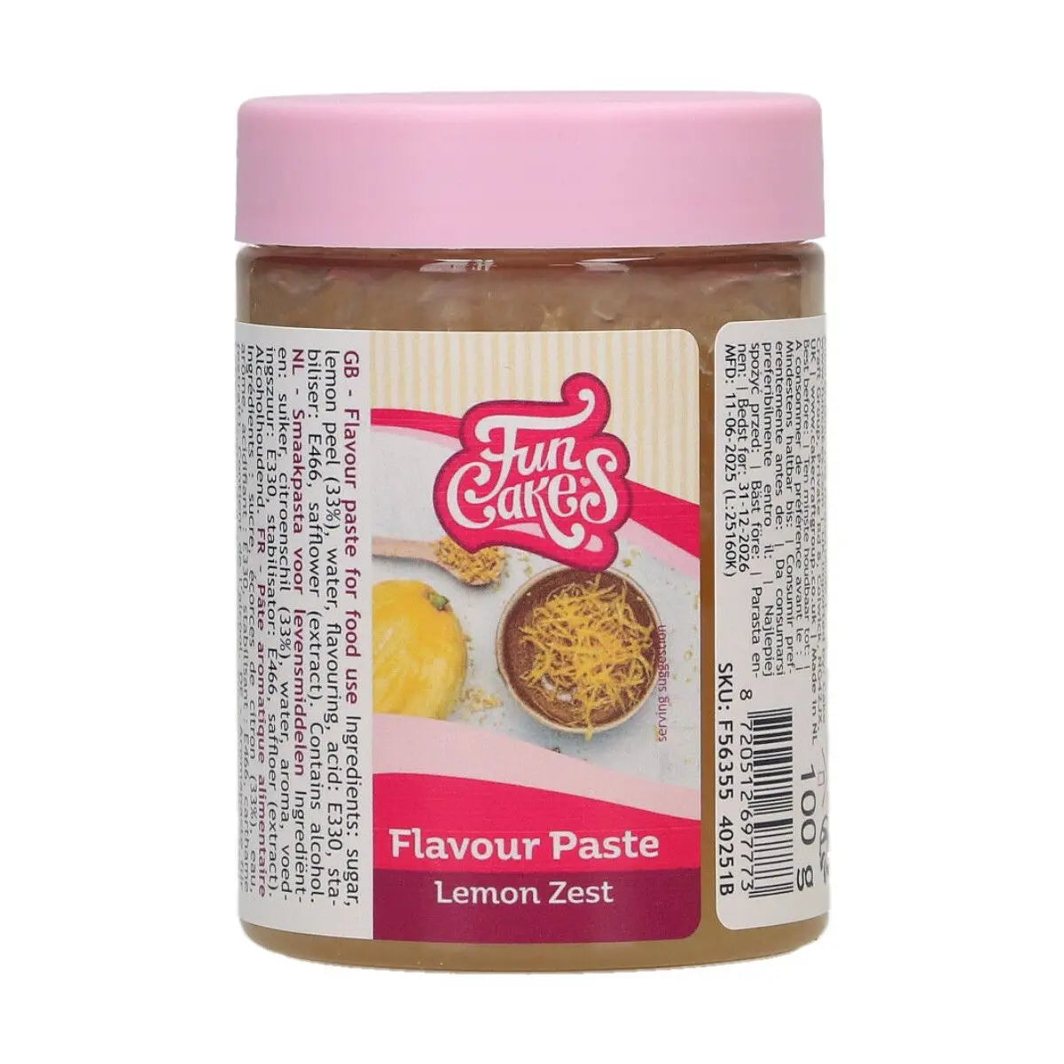 Pâte aromatisante zeste de citron FunCakes